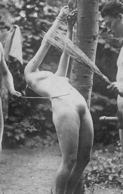 Spanking and Sex - Vintage outdoors threesome 6 of 6 pics