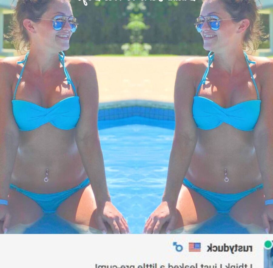 Kelly Takes On Tiny Blue Bikini Jerk Challege Issued 11 of 18 pics