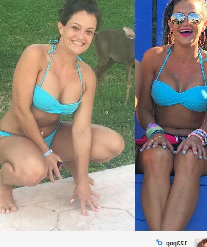 Kelly Takes On Tiny Blue Bikini Jerk Challege Issued 10 of 18 pics
