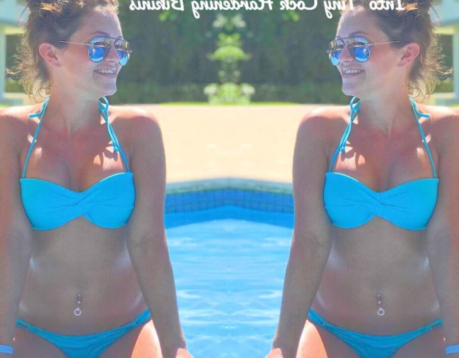 Kelly Takes On Tiny Blue Bikini Jerk Challege Issued 5 of 18 pics