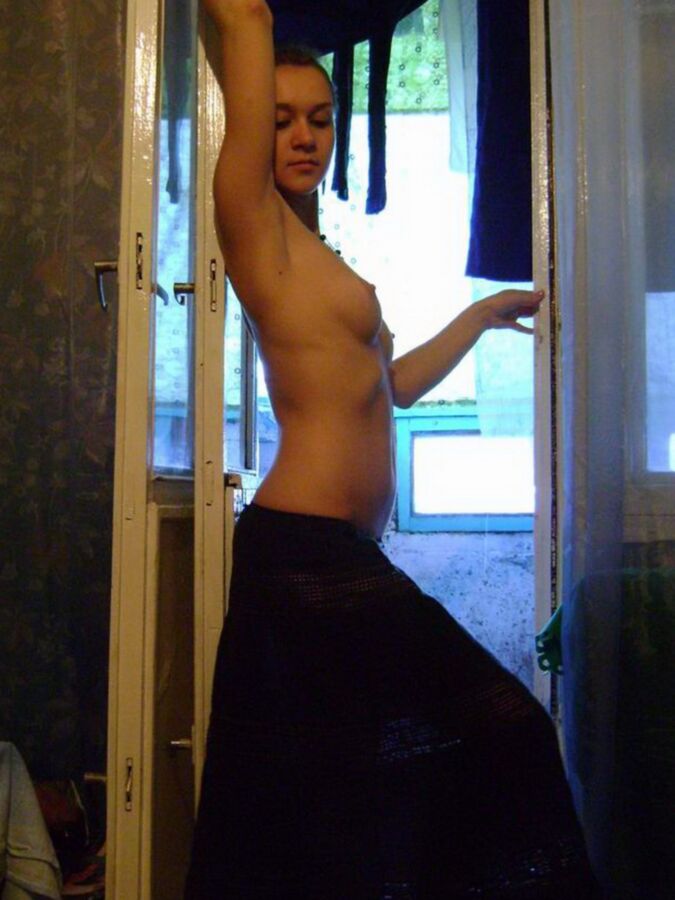 Topless in a long skirt 2 of 11 pics