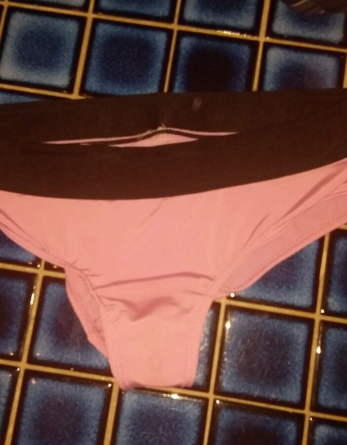 Pink Cotten Panties with Black Trim 3 of 8 pics