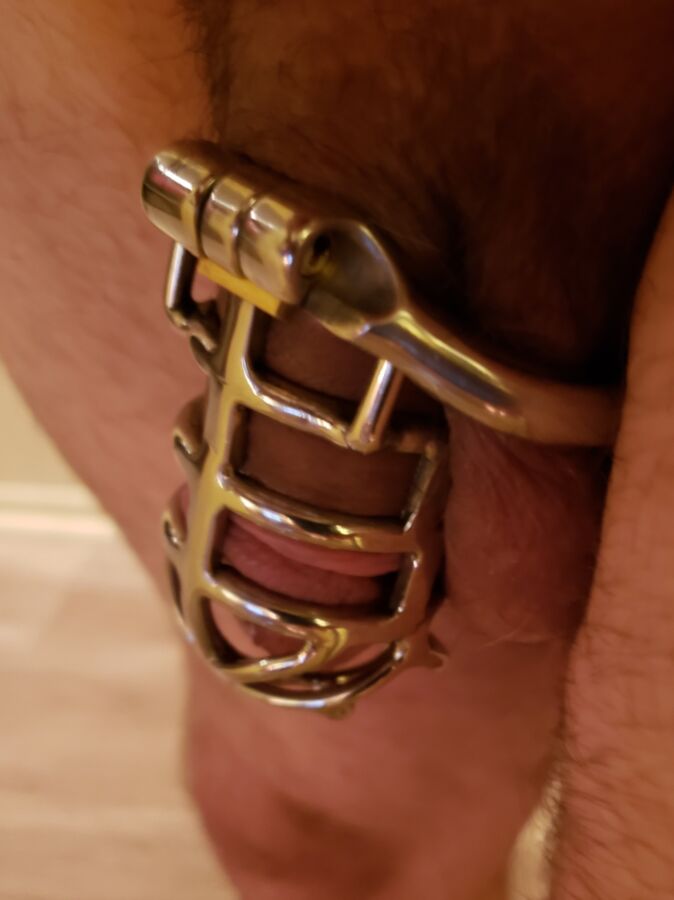 Lockup, my slut has the key 1 of 4 pics