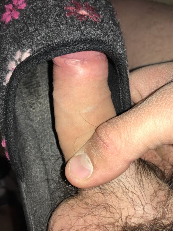 My dick in smelly shoe 2 of 3 pics