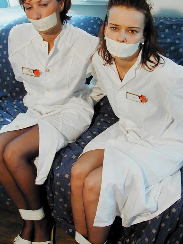 Two cute nurses tied up and gagged 8 of 75 pics