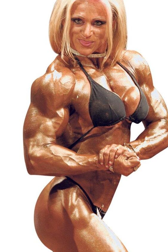 Yvette Balla! Blonde Muscled Veiny Bombshell! 12 of 25 pics