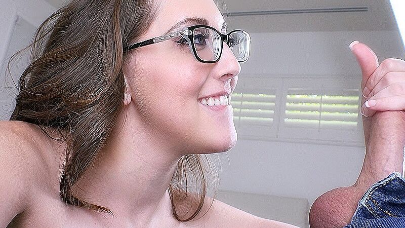 alluring grinning girl in glasses sucks your soul into her eyes 18 of 45 pics