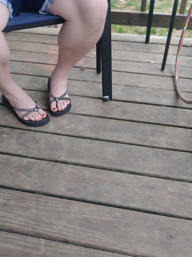 My Wifes Feet In flip Flops Mixed, For Your Pleasure 2 of 47 pics
