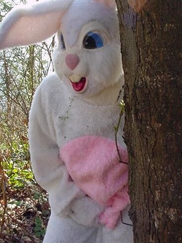 Spanking - Bunny man spanks girl in woods 7 of 57 pics