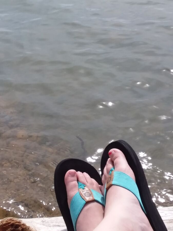 My Wifes Feet In flip Flops Mixed, For Your Pleasure 1 of 47 pics