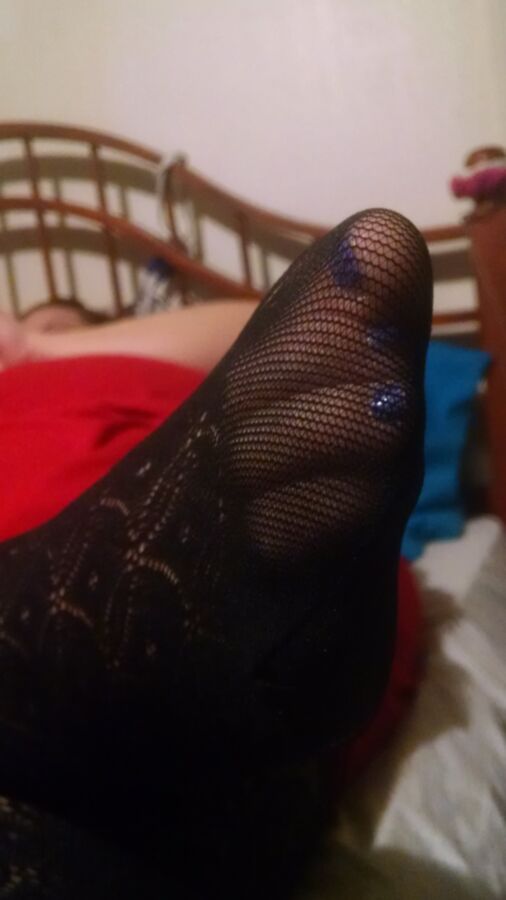 Wifes Feet In Pantyhose & Tights For Your Comments 14 of 19 pics