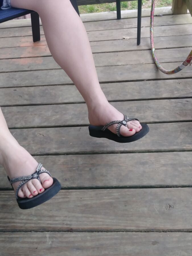My Wifes Feet In flip Flops Mixed, For Your Pleasure 6 of 47 pics