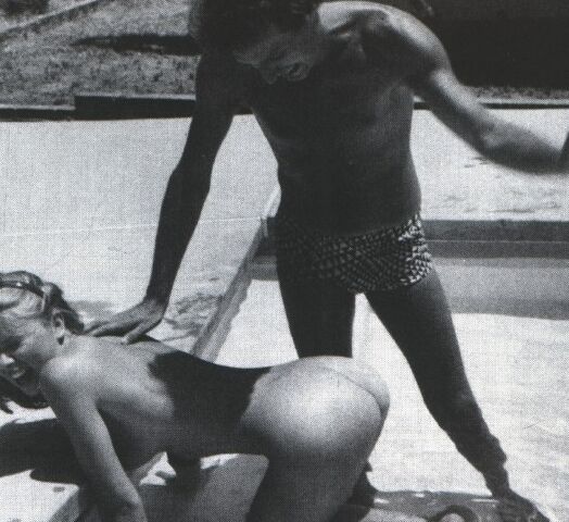 Black and white spanking - Poolside 3 of 6 pics