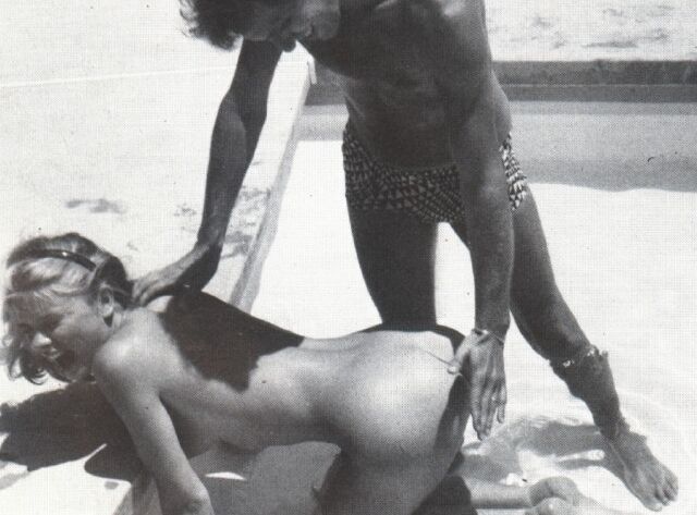 Black and white spanking - Poolside 4 of 6 pics