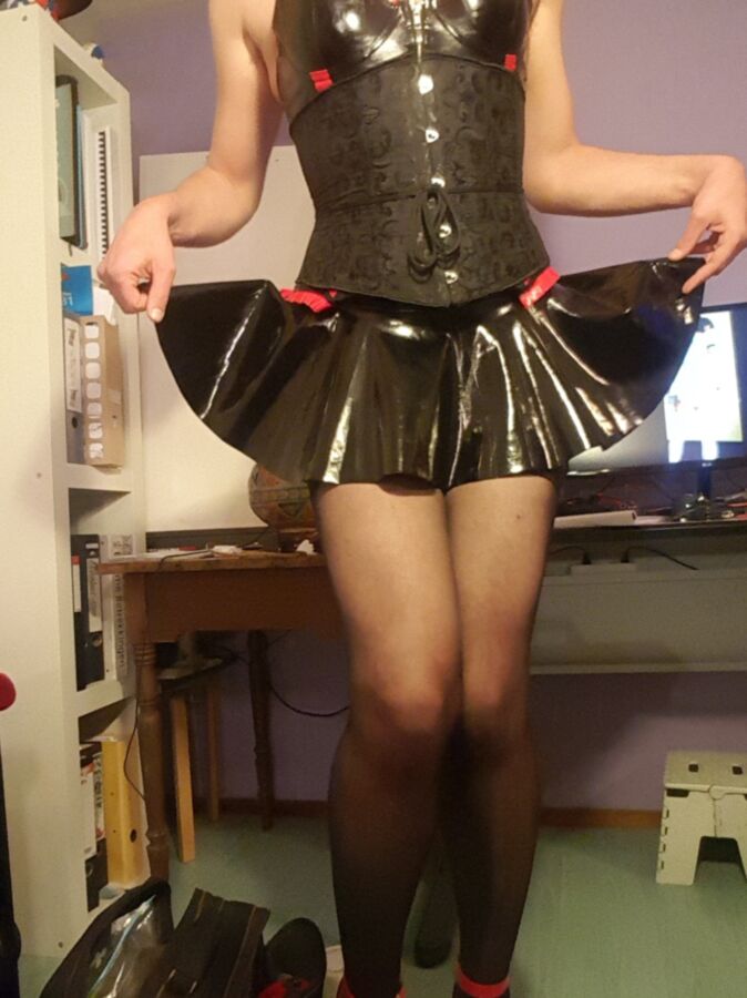 Shiny sissy dressed up slutty 16 of 33 pics