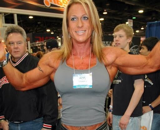 Zoa Linsey! Gorgeous Fake Round Bodybuilder Tits! 15 of 28 pics