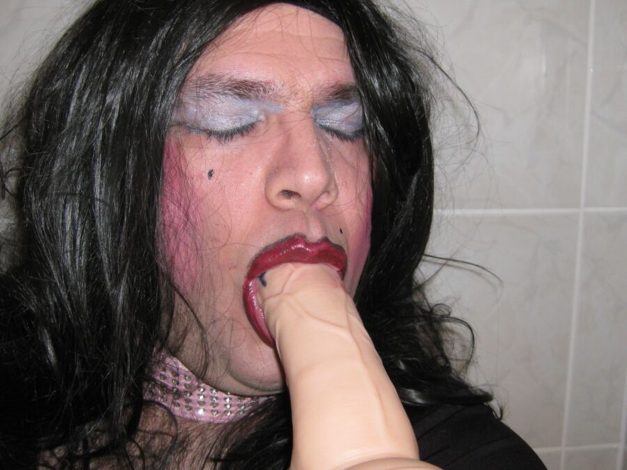 Facial drunk sissy long hair