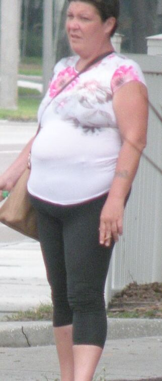 Florida Pot Belly THICKIE in white THICK slut streetwalker 9 of 16 pics