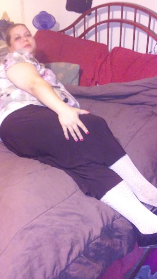 Wife Showing off Pantyhose,Pants & flats for You to Destroy 12 of 22 pics