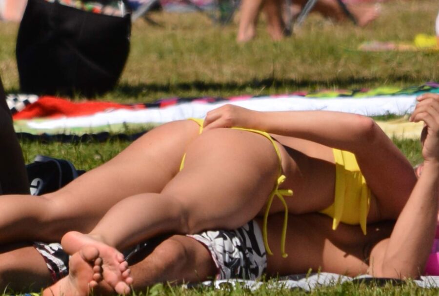 Yellow Bikini Girl Voyeur 17 of 47 pics