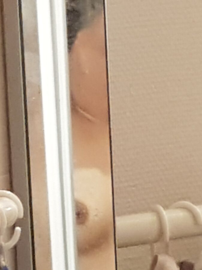 My GF in the Shower (Thanks to the Mirror) 7 of 47 pics
