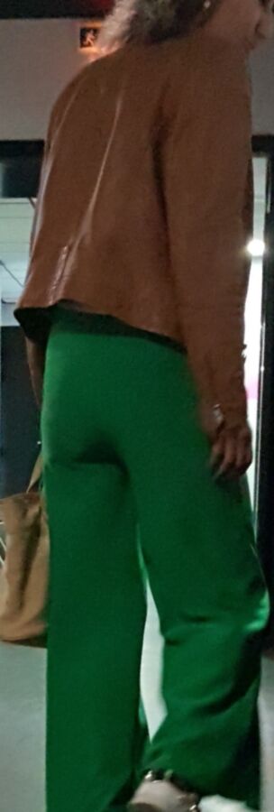 Fatima B - VPL Green Trousers 12 of 12 pics