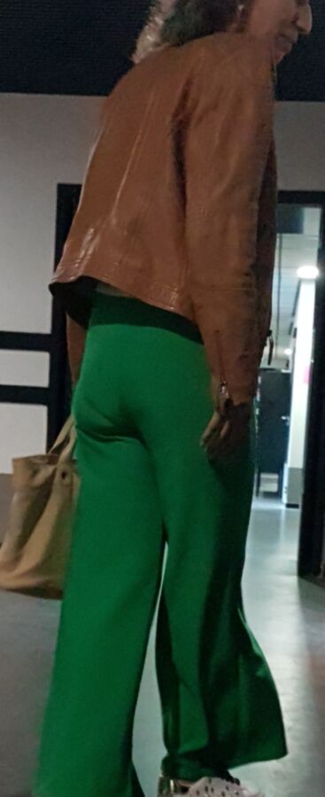 Fatima B - VPL Green Trousers 11 of 12 pics