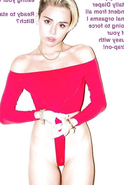 Miley Cyrus  Chastity Diaper Humiliation Caps 21 of 30 pics