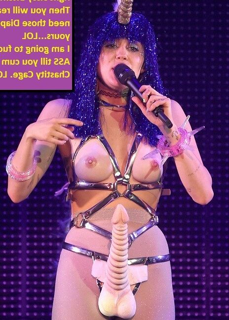 Miley Cyrus  Chastity Diaper Humiliation Caps 13 of 30 pics