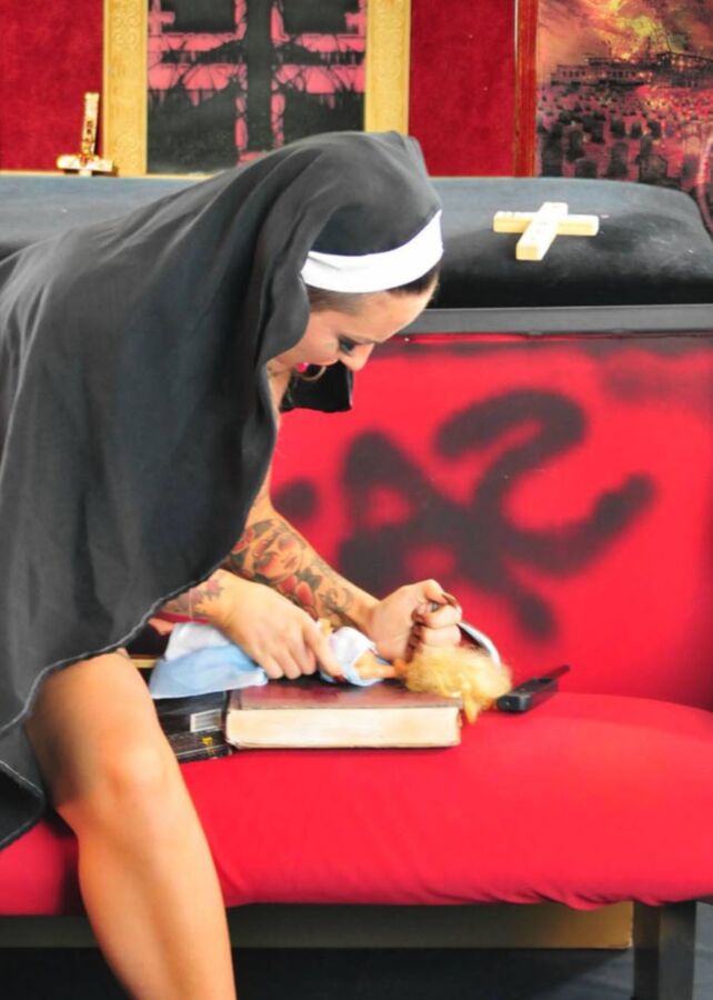 Christy Mack sinful in a nun costume 1 of 74 pics