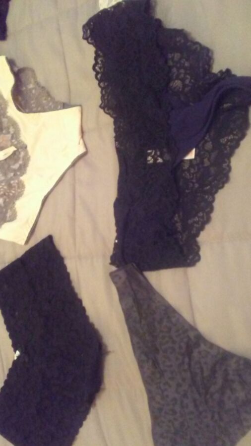 Panties bras and stockings sent to me by naughty ladies 6 of 7 pics