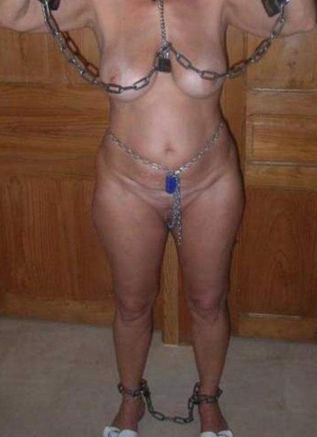 Busty Mature slavemeat in chains 5 of 5 pics