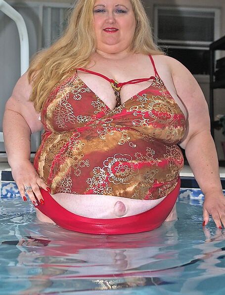 rhfg - bbw chanel - red tankini 7 of 89 pics