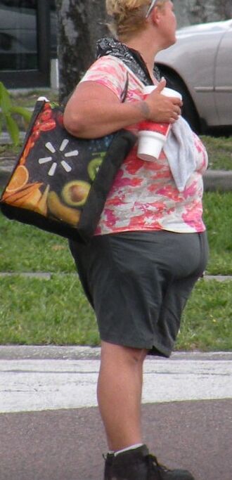 Older SSBBW with huge saggy belly in Stretched Pants INTERESTING 5 of 14 pics