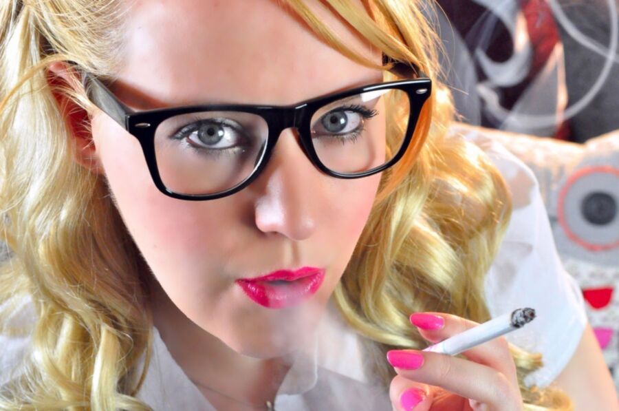 Ms Inhale Blonde Smoke In Glasses 14 of 29 pics