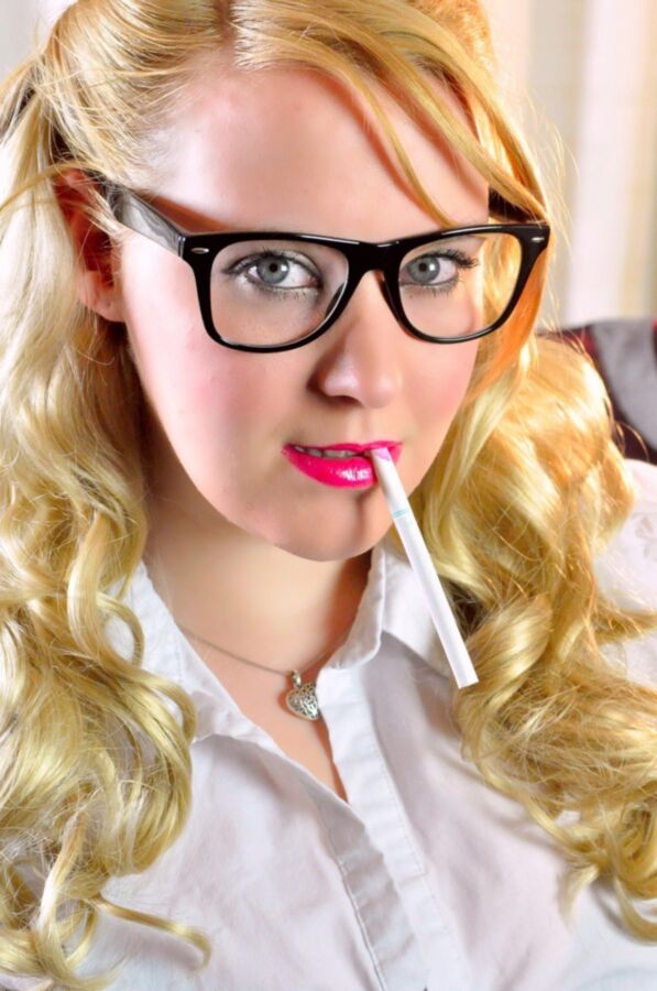 Ms Inhale Blonde Smoke In Glasses 2 of 29 pics