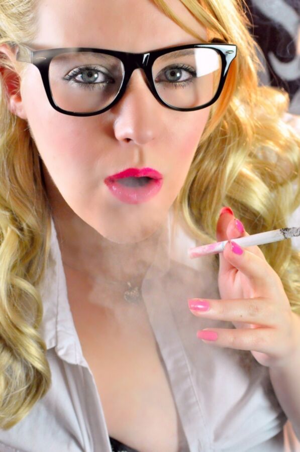 Ms Inhale Blonde Smoke In Glasses 22 of 29 pics