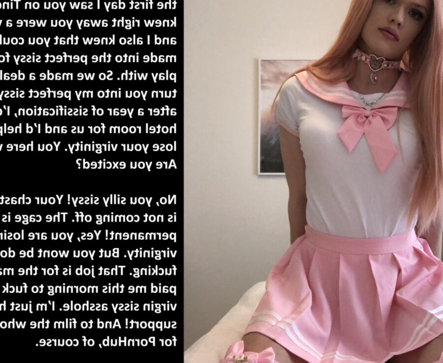 Sissy Findom Femdom Virgin Humiliation Captions 2 of 4 pics