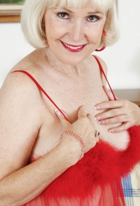 Gorgeous Mature Lola in Red Baby Doll 23 of 25 pics