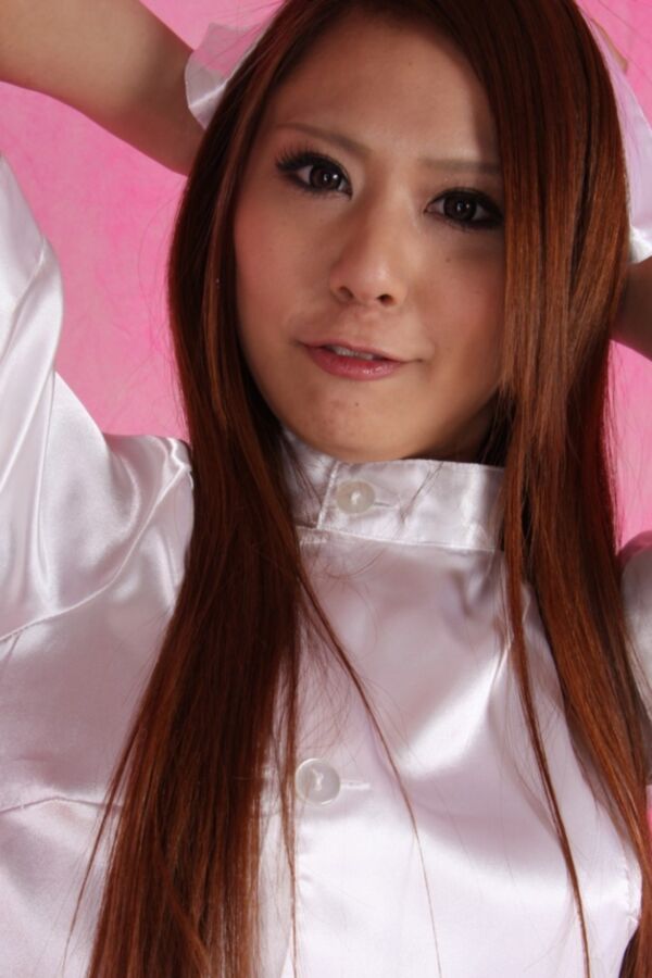 Asian nurses in shiny satin uniforms 10 of 66 pics