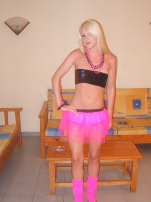 Lydia plastic bimbo chav bitch wears lingere as clothes haha 10 of 23 pics