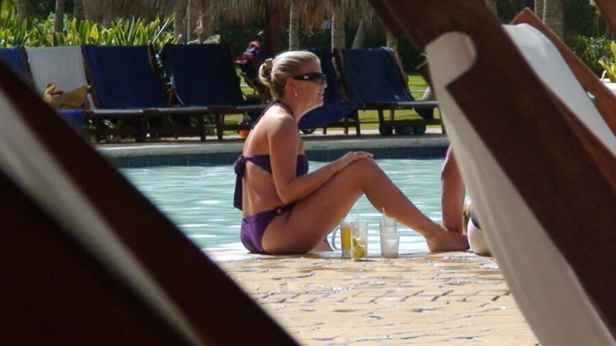 Blonde Mature at Resort Pool/Beach  6 of 14 pics