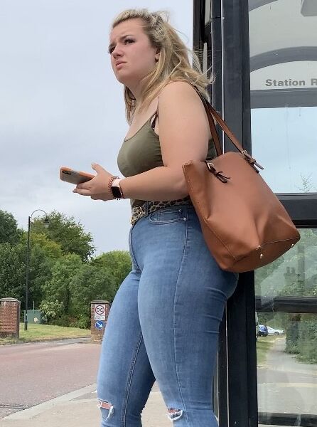 More of Jeans Teen Waiting for Bus  19 of 105 pics