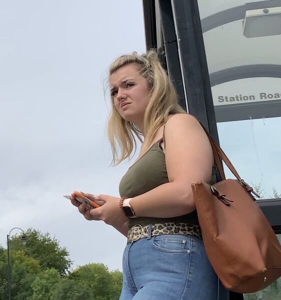 More of Jeans Teen Waiting for Bus  18 of 105 pics