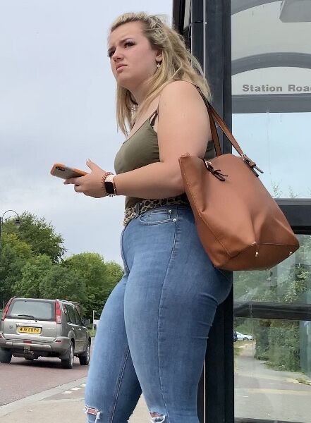 More of Jeans Teen Waiting for Bus  22 of 105 pics