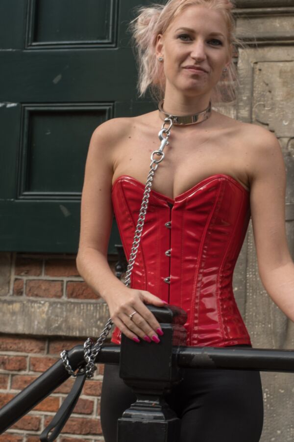 Amateur submissives exhibited, bound, leashed whipped in public 4 of 39 pics