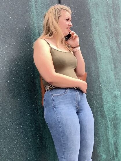 More of Jeans Teen Waiting for Bus  10 of 105 pics