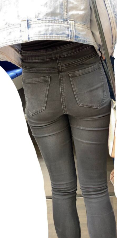 UK classic high waist jeans on teen with firm ass 21 of 51 pics