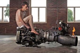 Naked on Machine Parts! 2 of 17 pics