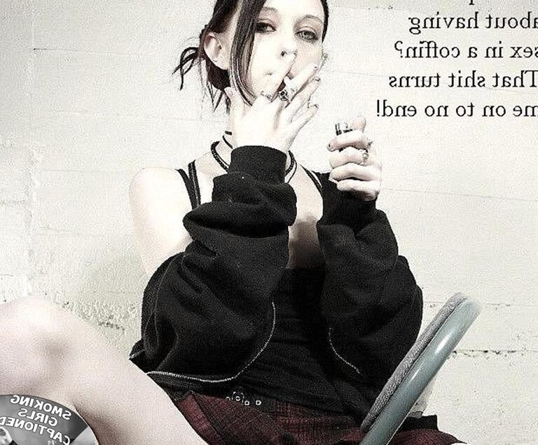 SPOOKY, CREEPY SMOKING GIRLS CAPTIONED 9 of 33 pics